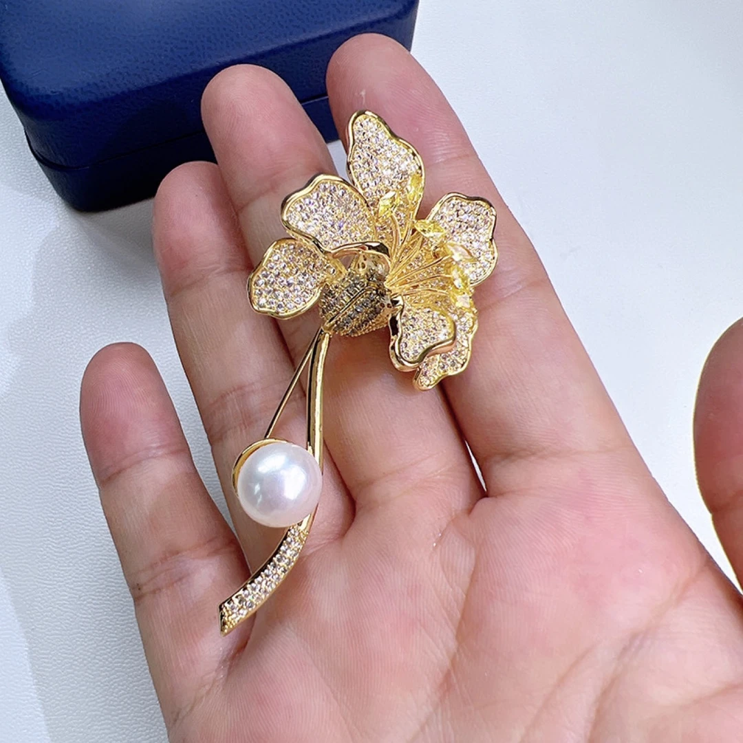 铜合金胸针 【朵韩推荐】-新款莲花胸针