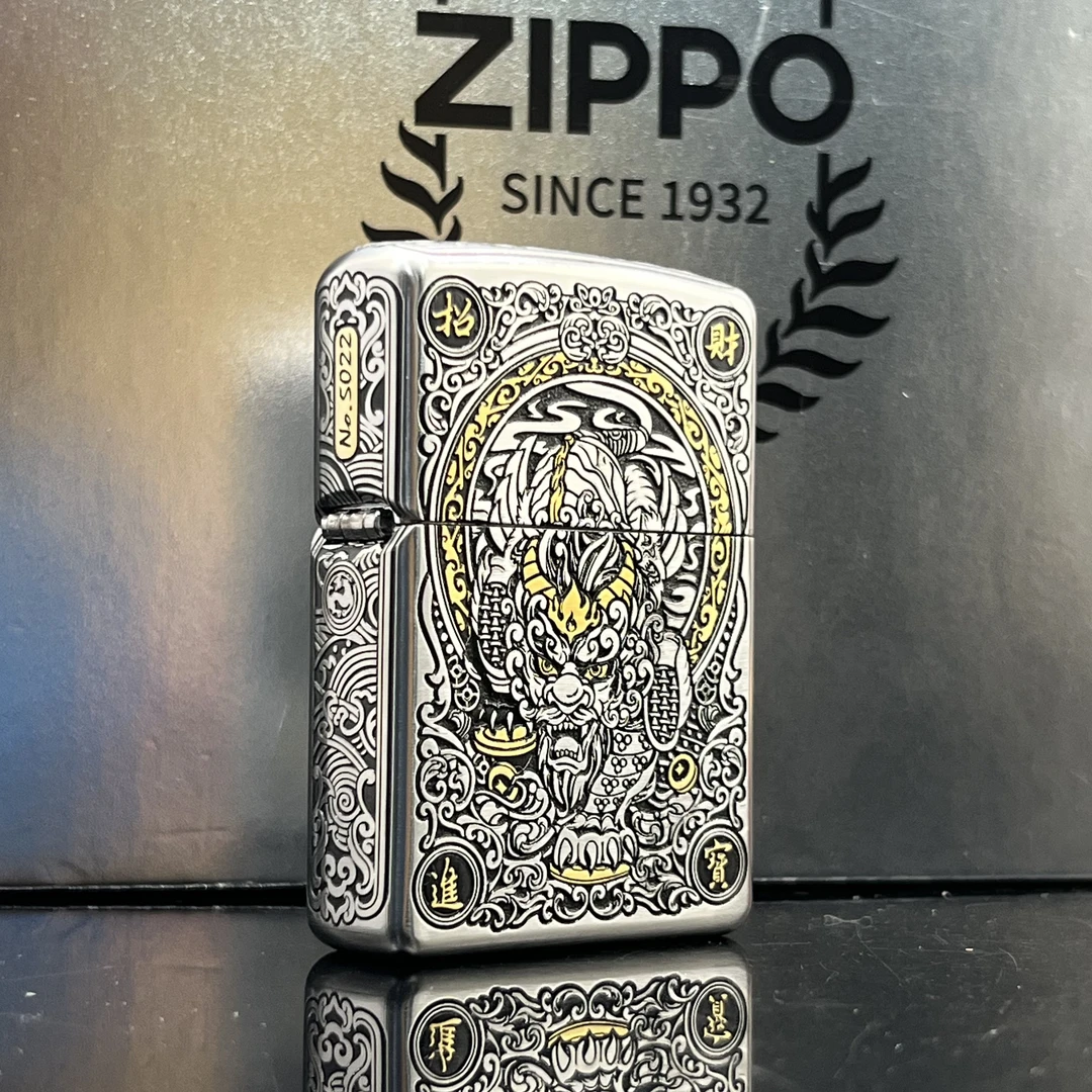ZIPPO/之宝打火机 貔貅套壳钢机常规镶嵌 DYJ1