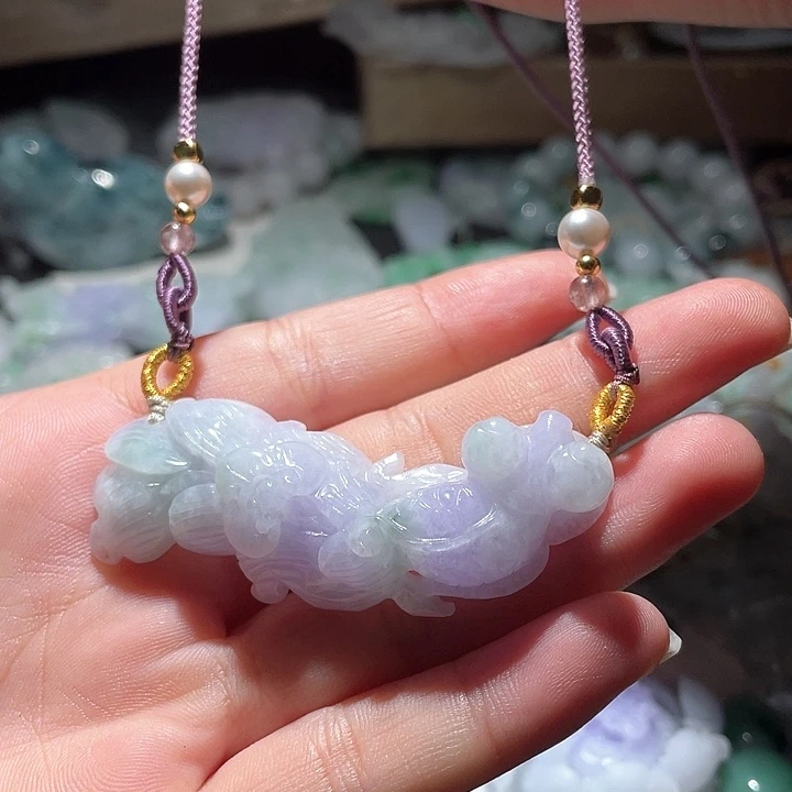 翡翠未镶嵌颈饰天然