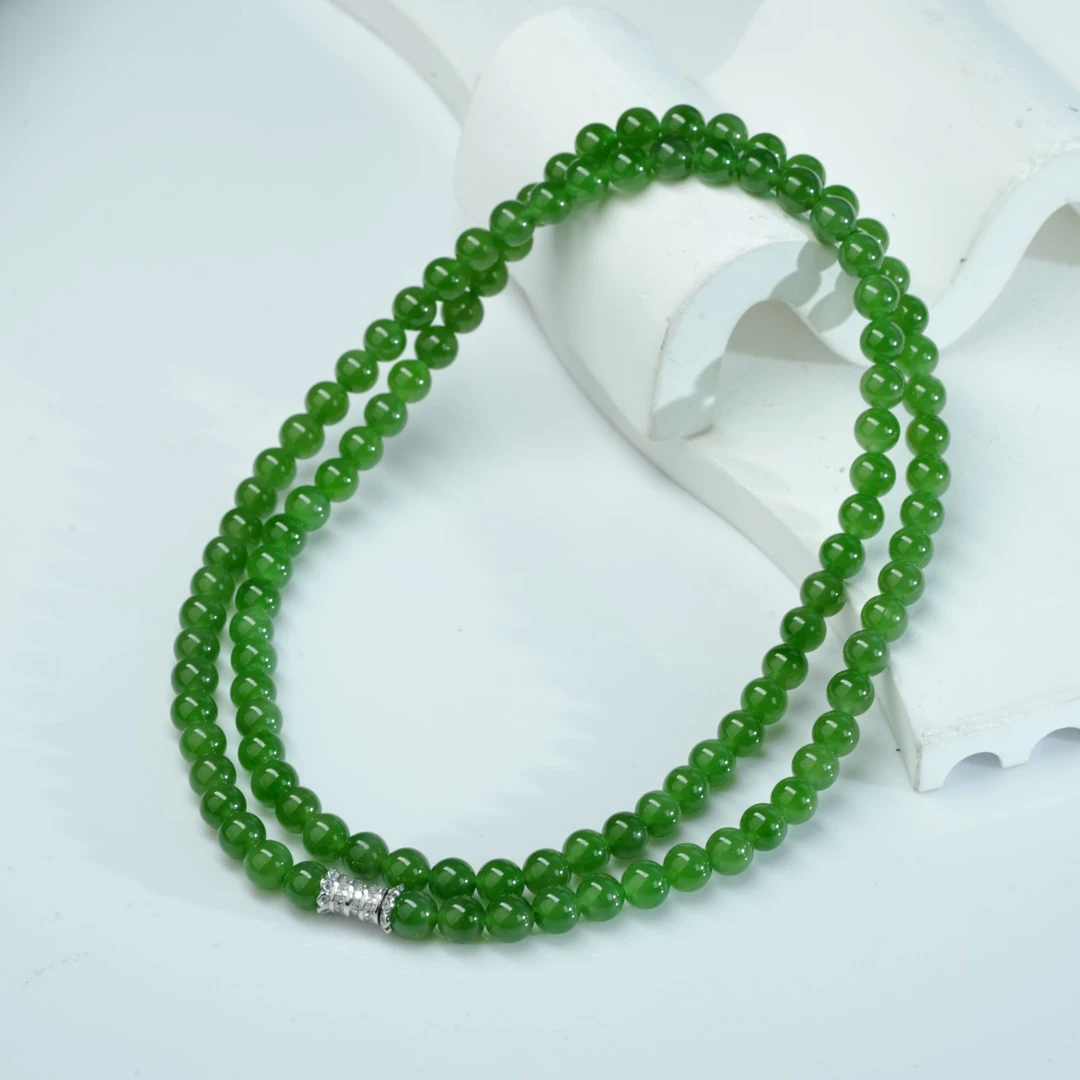 【小北严选】和田玉圆珠项链约5.5mm+【多样性发一件】-AH75X405