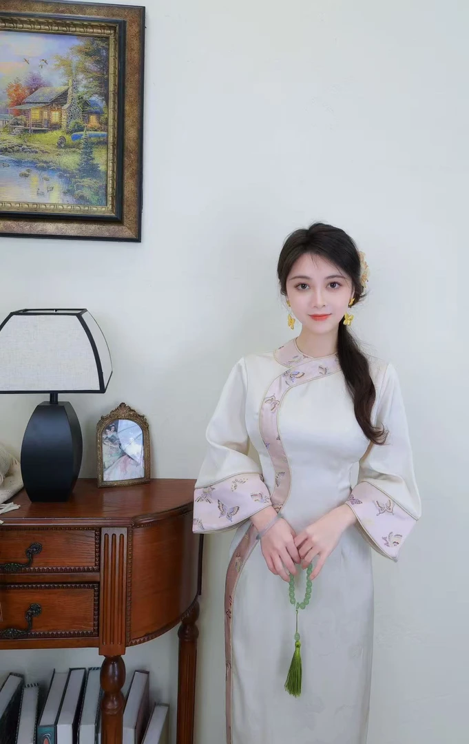 【现货款】予溪自制【春日赋】新中式国风气质温柔风改良旗袍裙