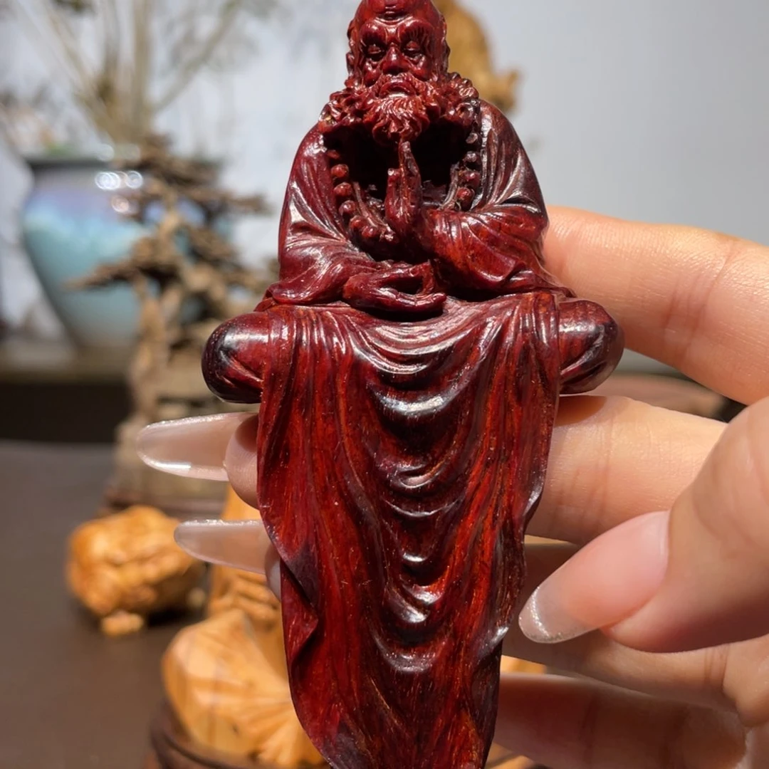 萌***哥柏木（崖柏）达摩小摆件