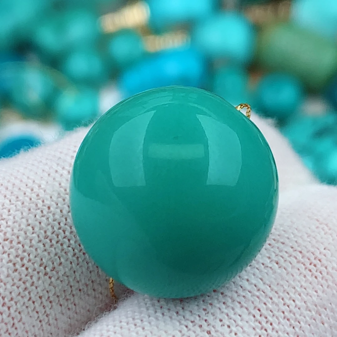 未镶嵌绿松石珠宝奇石16.8mm