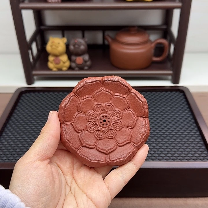 茶案朱泥可以插香的杯垫