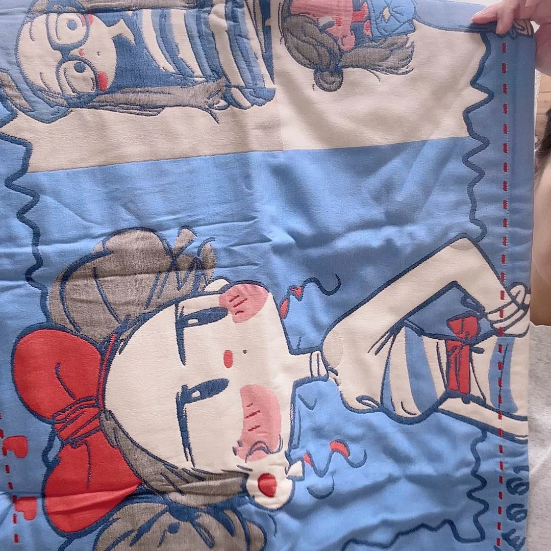 棉孤品枕套蓝女孩