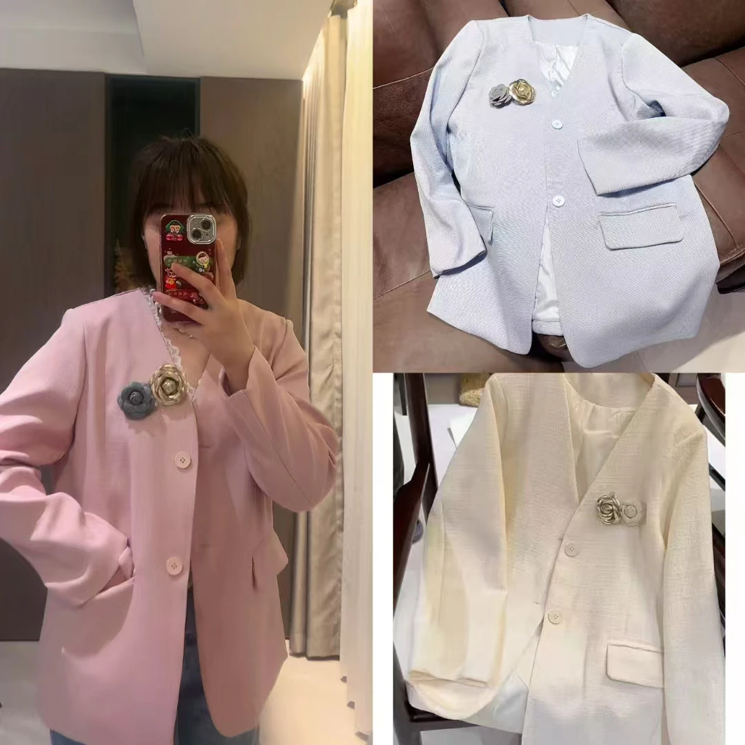 6933-2025年春季新款时尚洋气显瘦百搭减龄外套