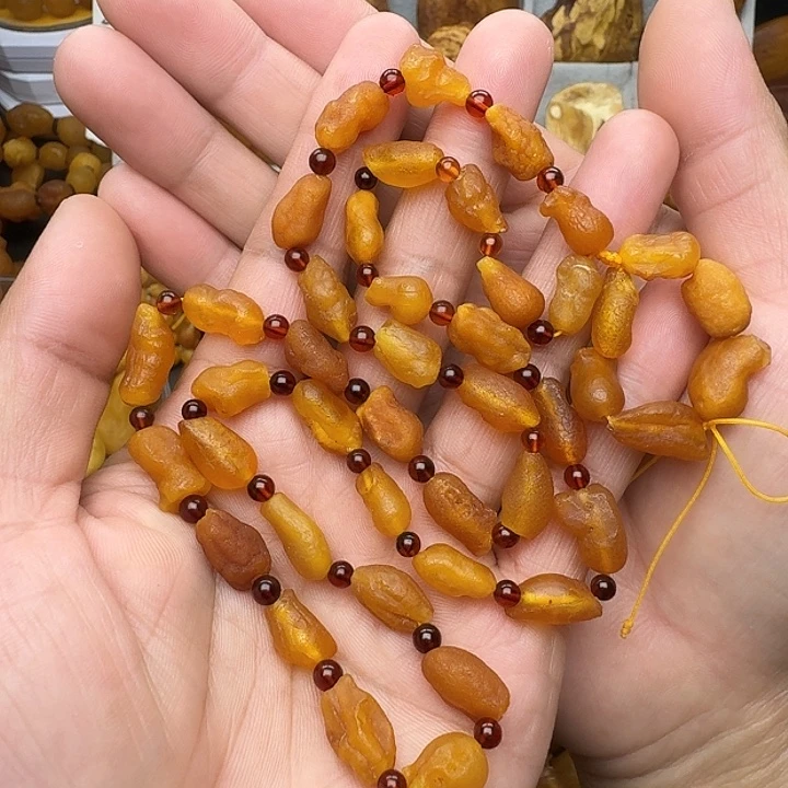 蜜蜡未镶嵌裸石天然蜜蜡项链