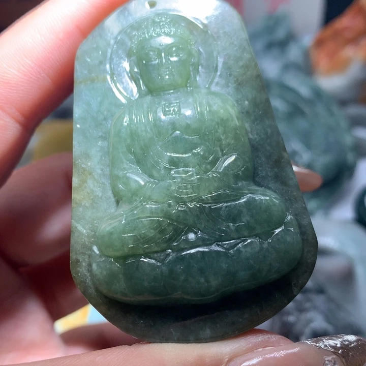翡翠未镶嵌颈饰保真天然A货翡翠