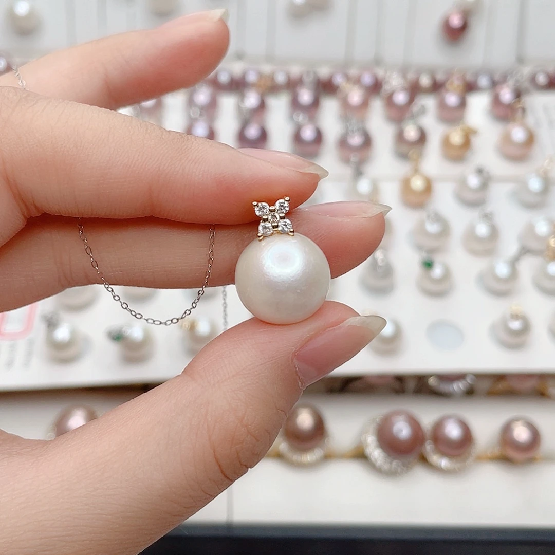 合金淡水珍珠吊坠(赠链)