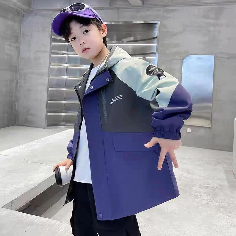 儿童童装秋装外套春秋儿童2025新款帅气洋气中大童男孩风衣长袖潮