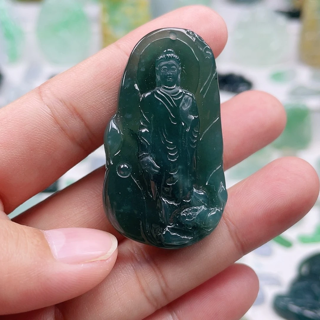 翡翠颈饰未镶嵌阿弥陀佛