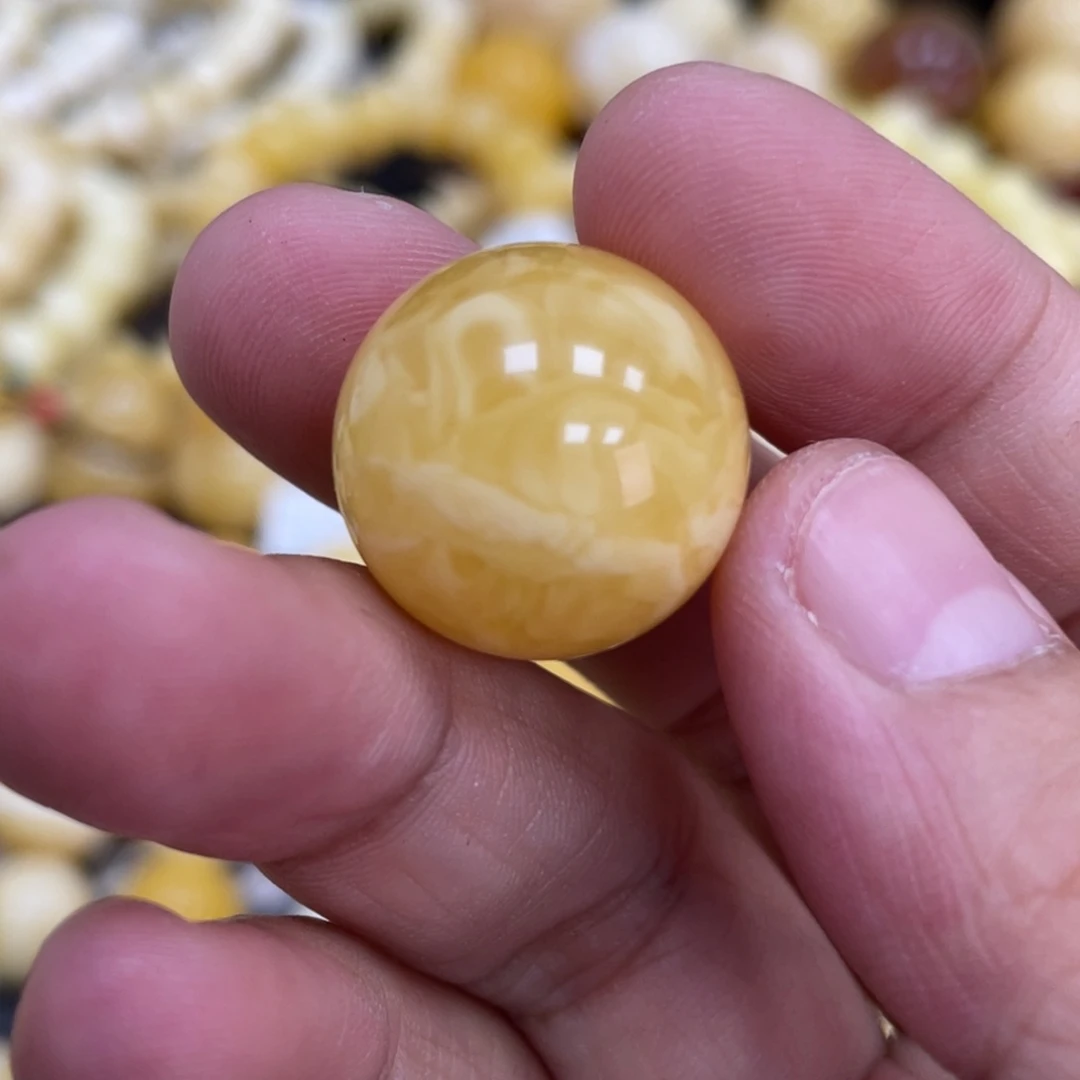 未镶嵌琥珀珠宝奇石19.4mm妖花