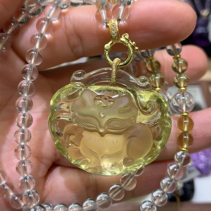 水晶颈饰未镶嵌天然