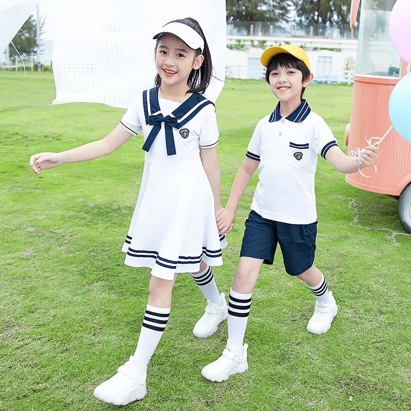 B349白色夏款套装(身高+15拍)裙子没有蝴蝶结