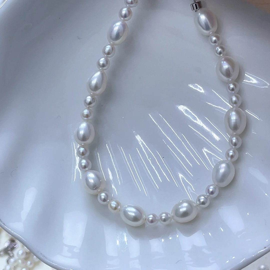 淡水珍珠银S925镶嵌手绳