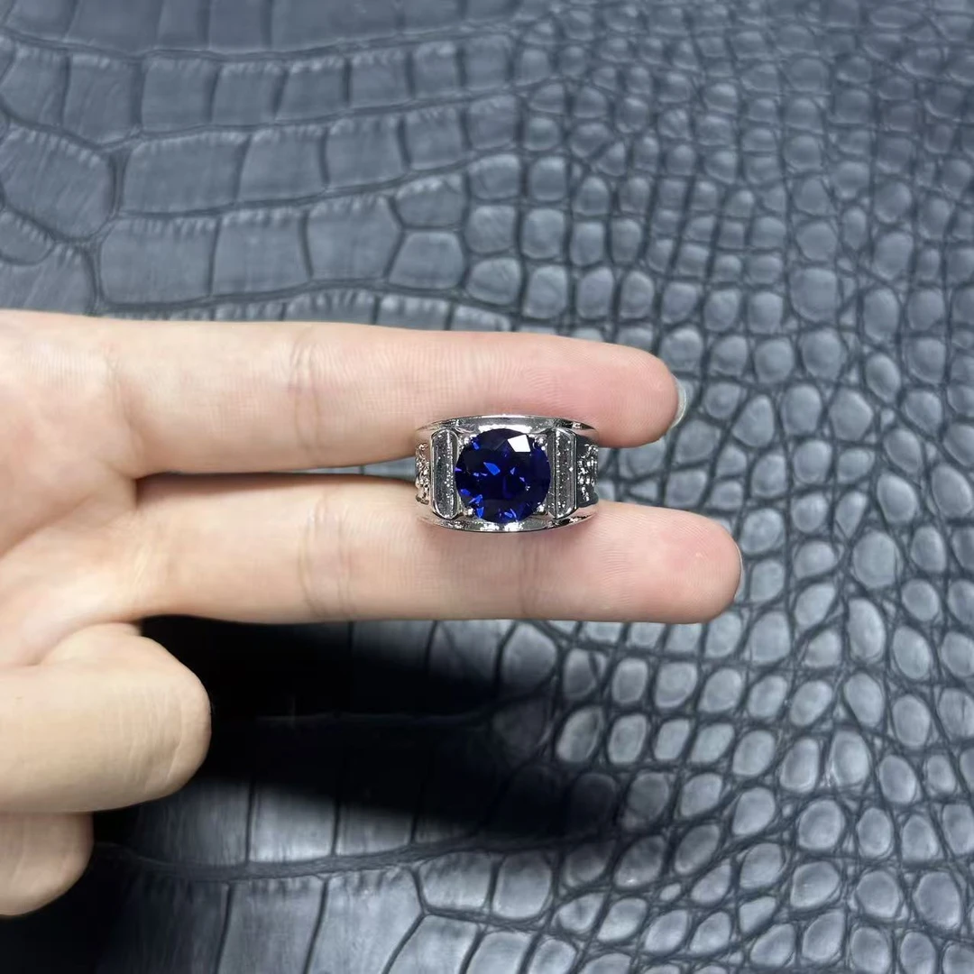 培育蓝宝石JDP1227阿鲁沙-典藏轻奢蓝宝石-精工925戒指