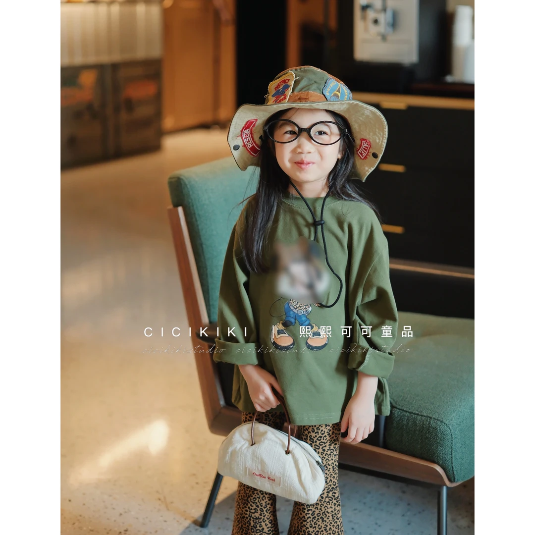 【熙熙可可】2025儿童童装秋冬圆领时尚百搭长袖品质休闲T恤 TX2546