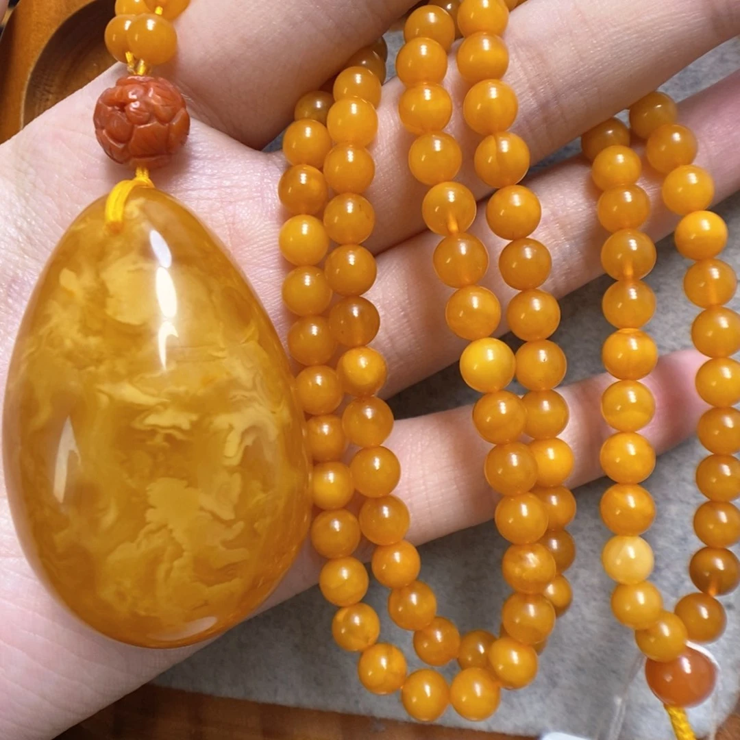 蜜蜡项链未镶嵌蜜蜡吊坠