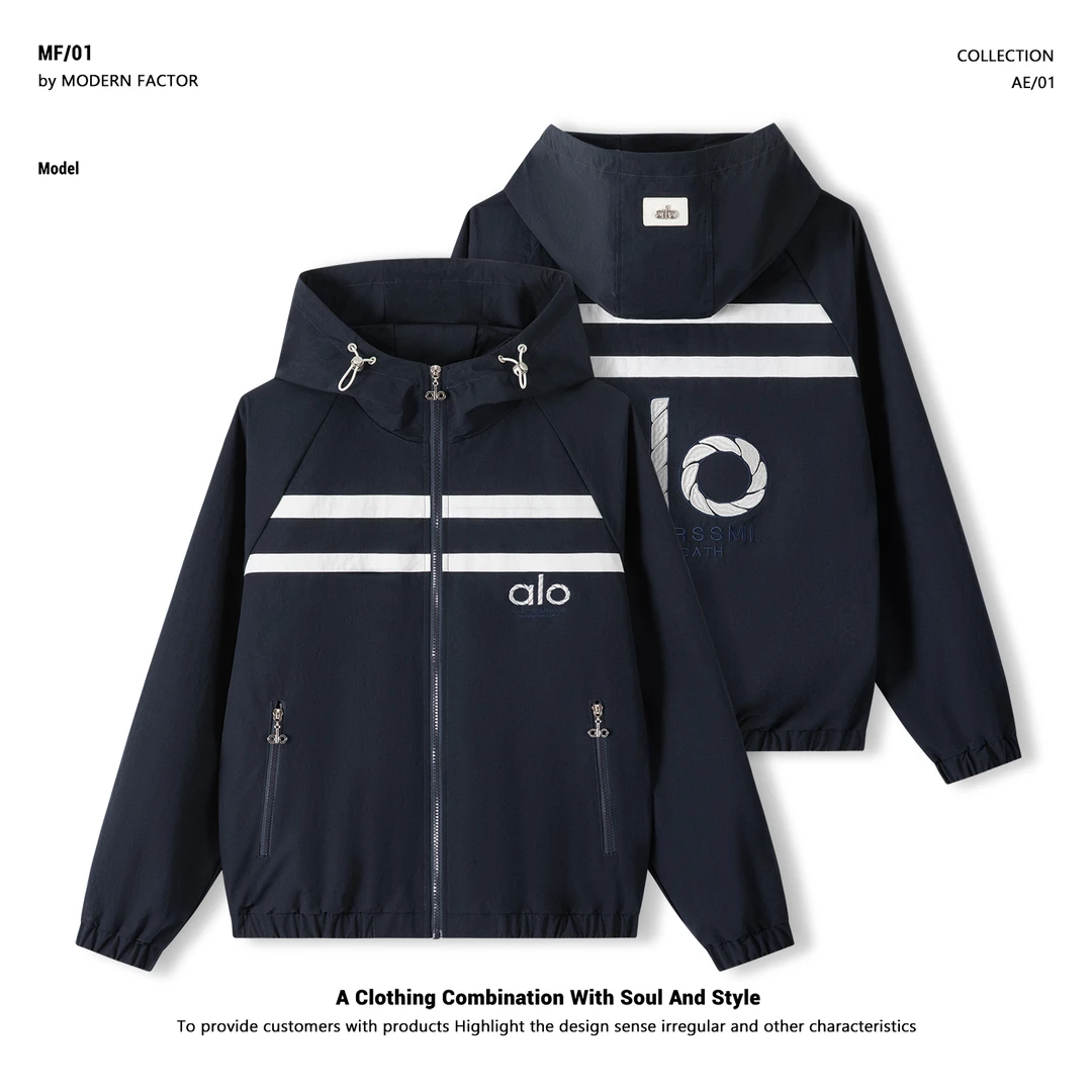 高品质25秋季时尚高奢设计师走秀百搭款时尚潮流宽松百搭连帽外套