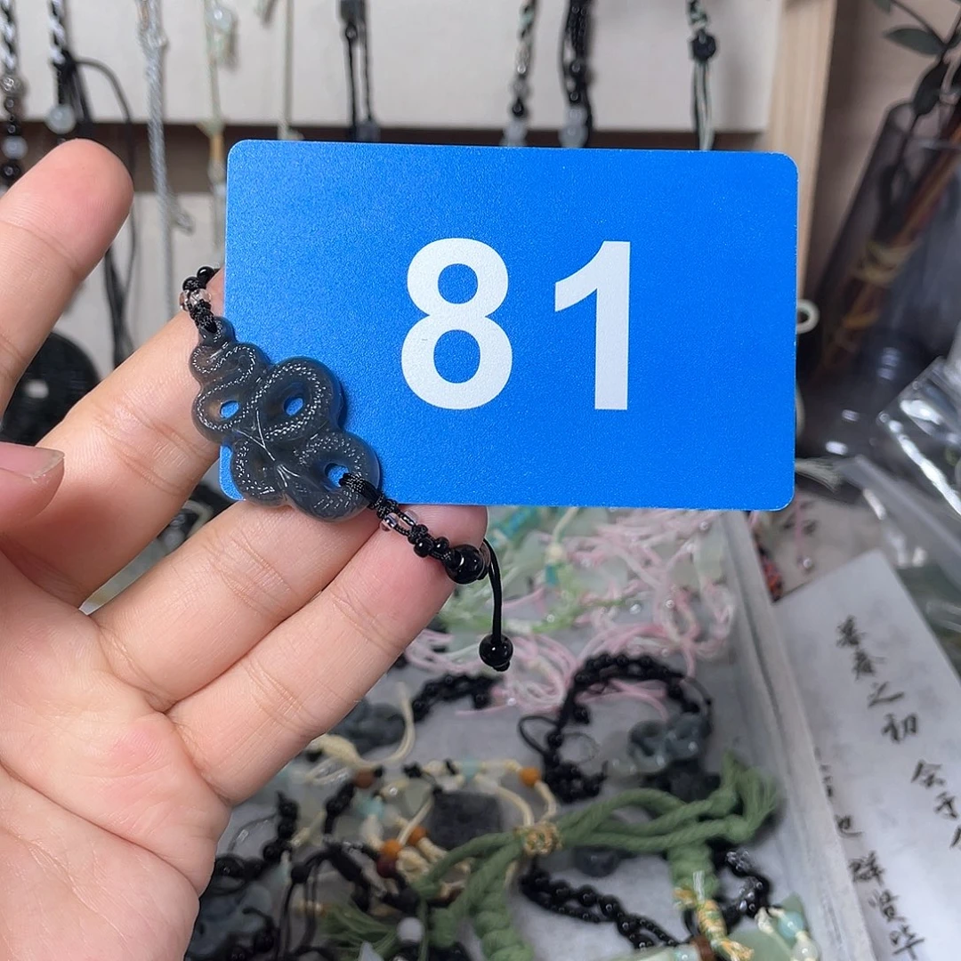 蛇纹石玉手链合金打****咩