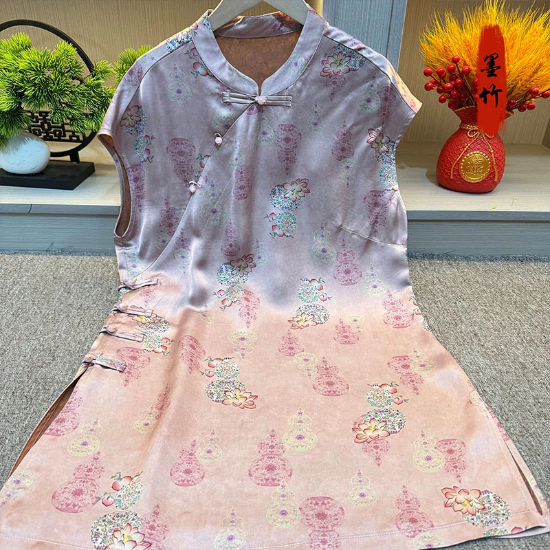 m【69686】新中式中国风上衣马甲显瘦高定气质时尚女士无袖上衣