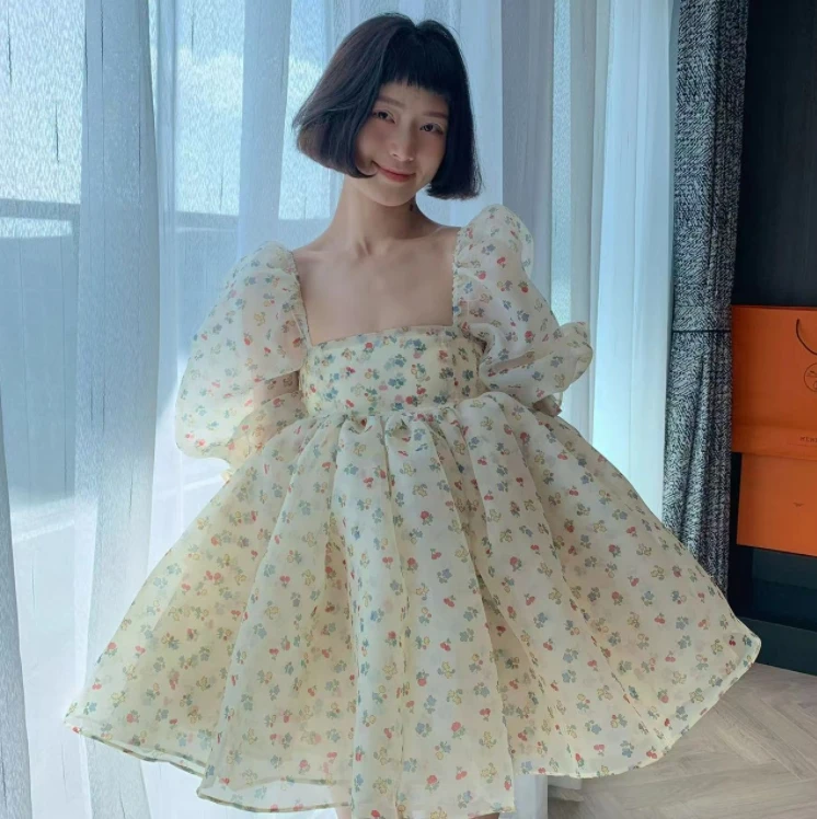 wyd小樱桃自制24新款春夏【棉花糖】重工三层欧根纱蓬蓬裙