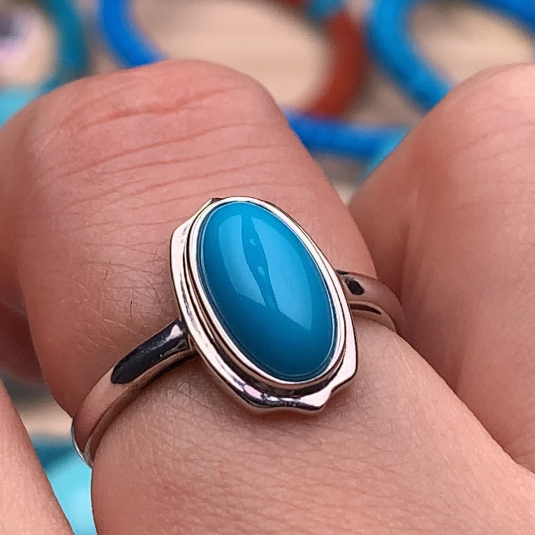 绿松石银S925镶嵌珠宝奇石