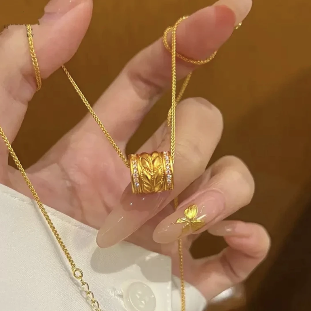 铜合金吊坠 JINXIAOFU｜新款新中式小蛮腰麦穗转运珠吊坠经典百搭