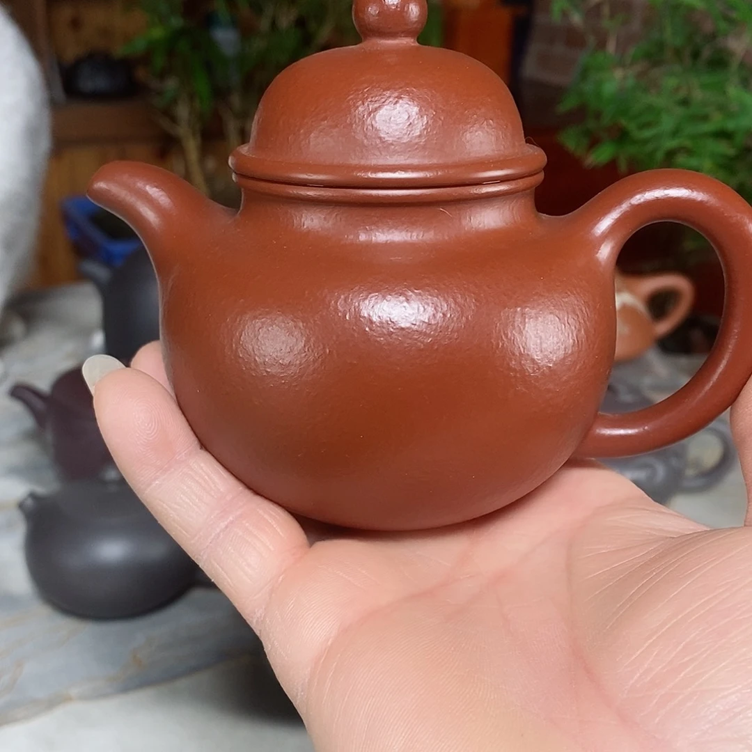 紫砂茶壶大红袍掇球