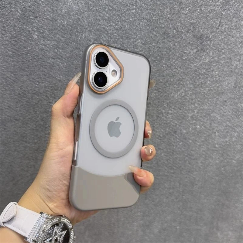 拼接透色苹果16手机壳15promax磨砂磁吸iPhone13/14超薄12/11硬壳