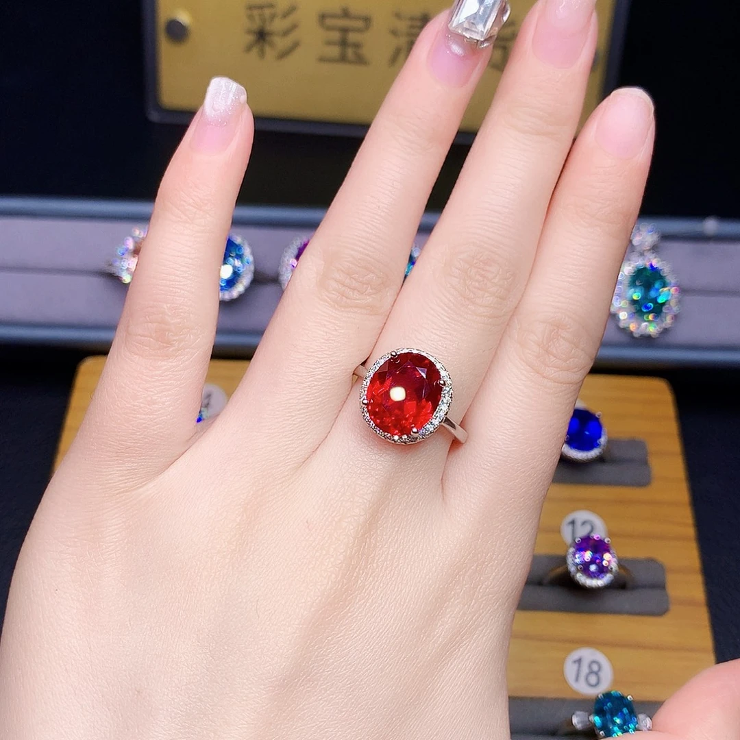 925银红色时尚戒指