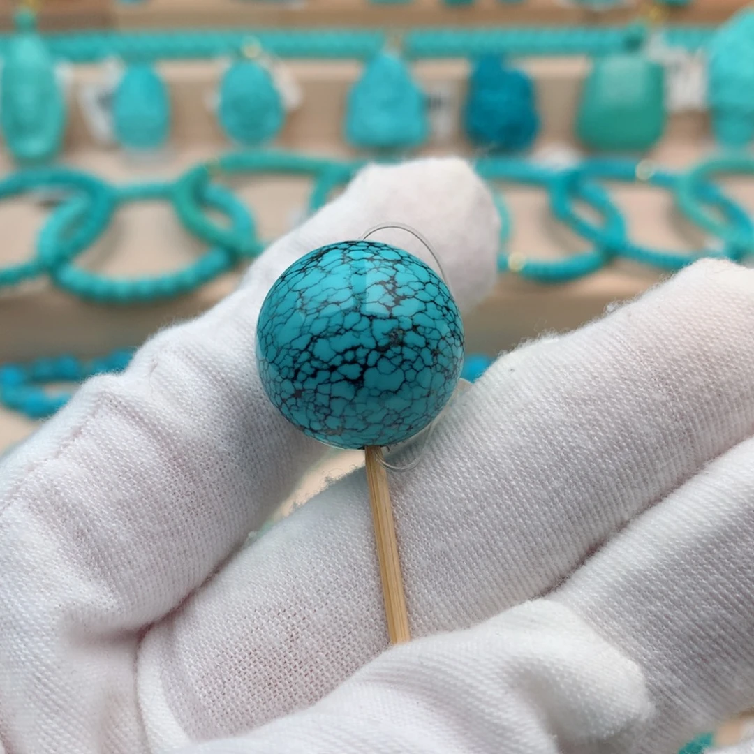 绿松石未镶嵌珠宝奇石19mm