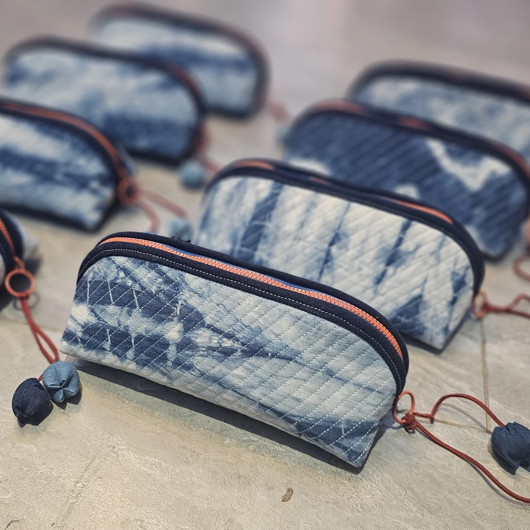 全手工植物扎染化妆包文具袋