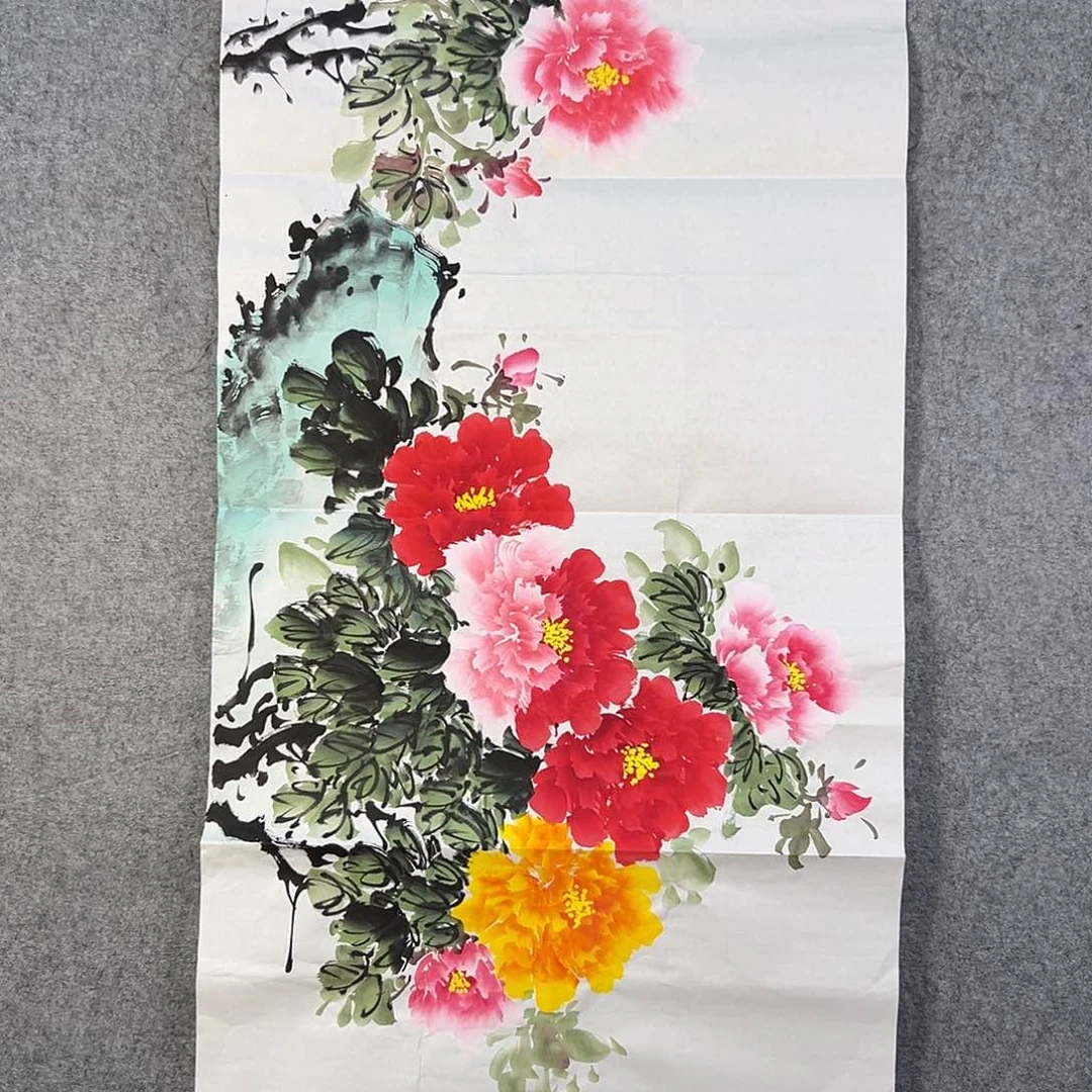 国画644 牡丹等植物生长于这里生长较