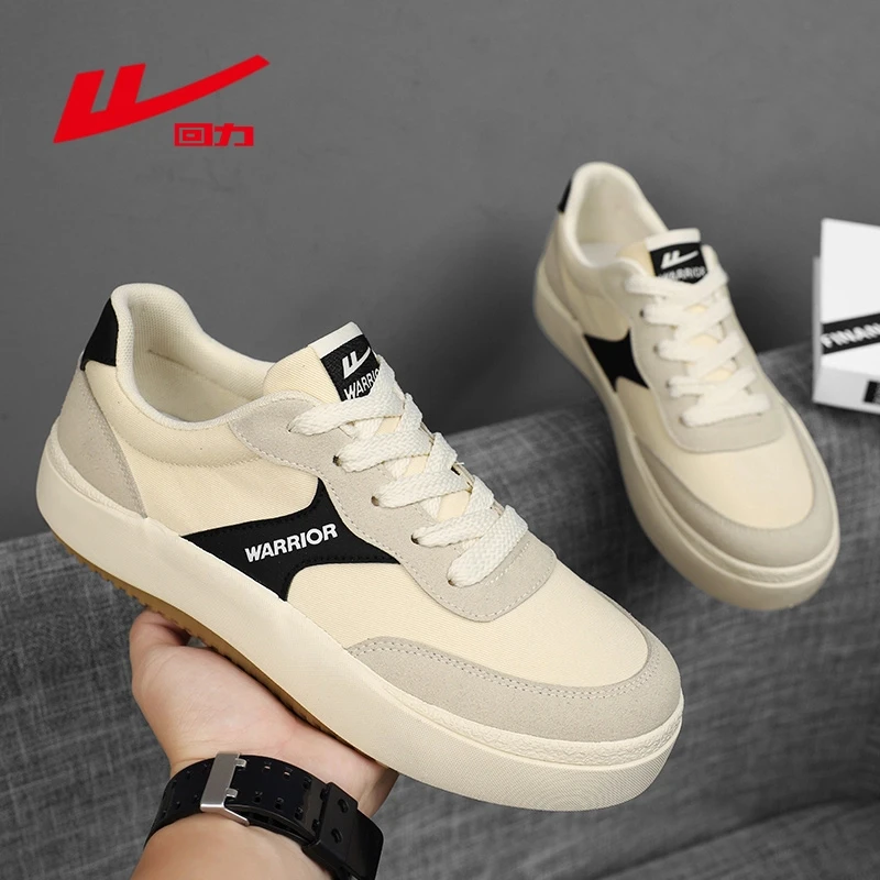 回力男鞋秋季新款透气舒适厚底耐磨低帮鞋男款百搭运动休闲帆布鞋