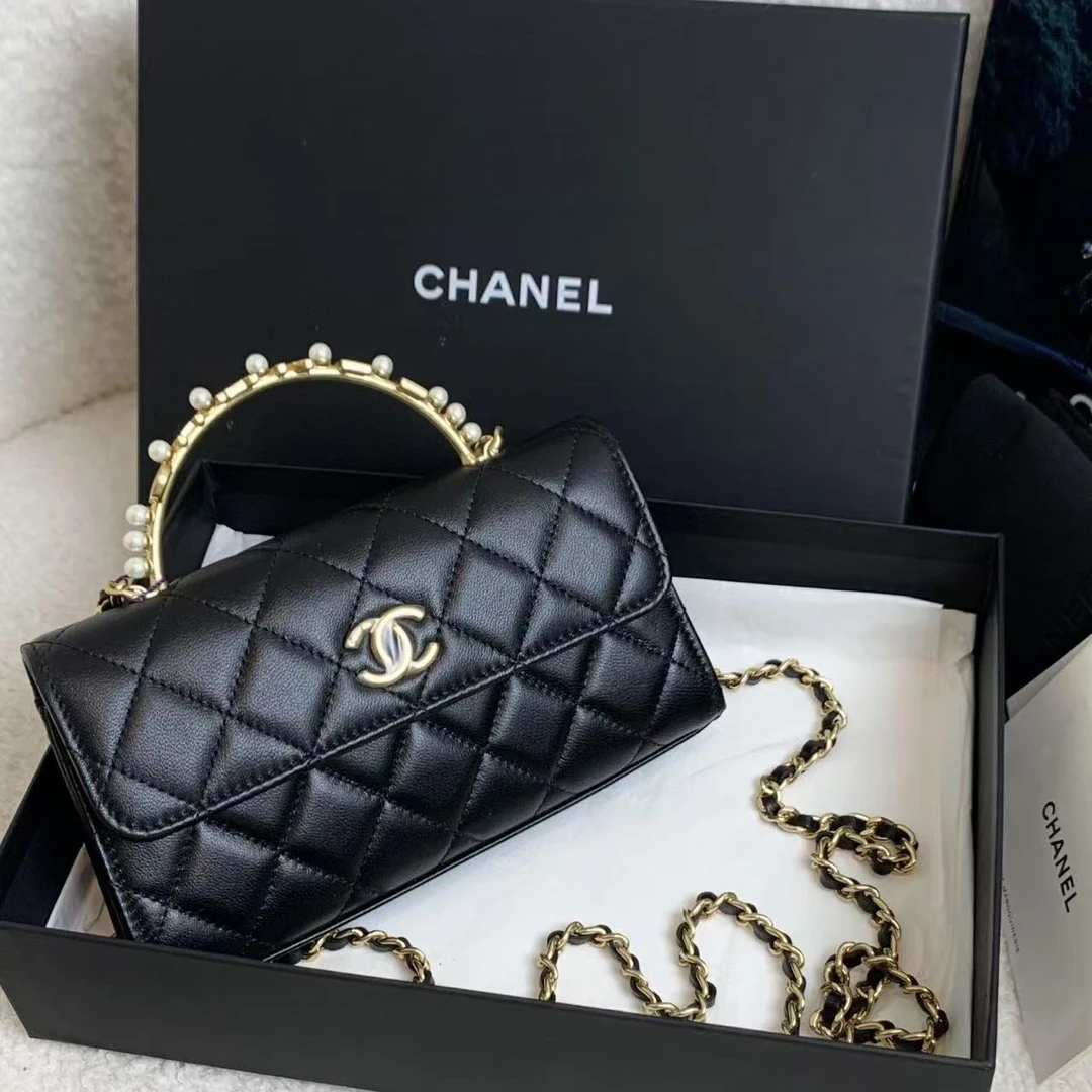 未使用 Chanel/香奈儿 壹臻/23B黑金珍珠水钻kelly大号 91795074