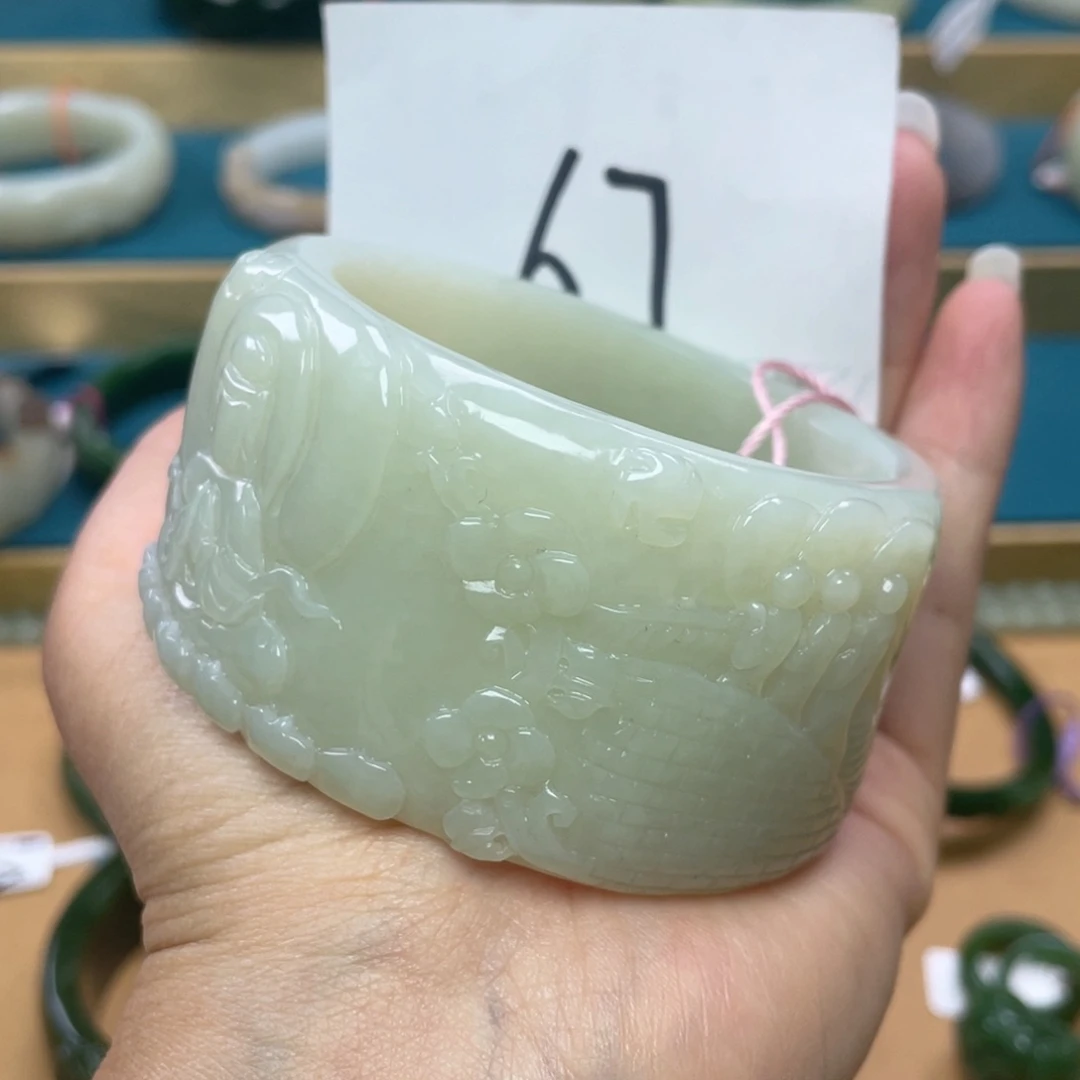 未镶嵌手镯和田玉圈口59