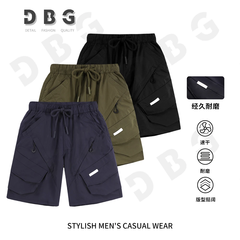 【1177】夏季纯色工装舒适速干休闲裤薄款短裤*DK1177