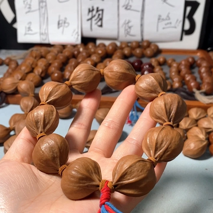 手串橄榄核0352精品4花老树王蒜头铁核9+1颗