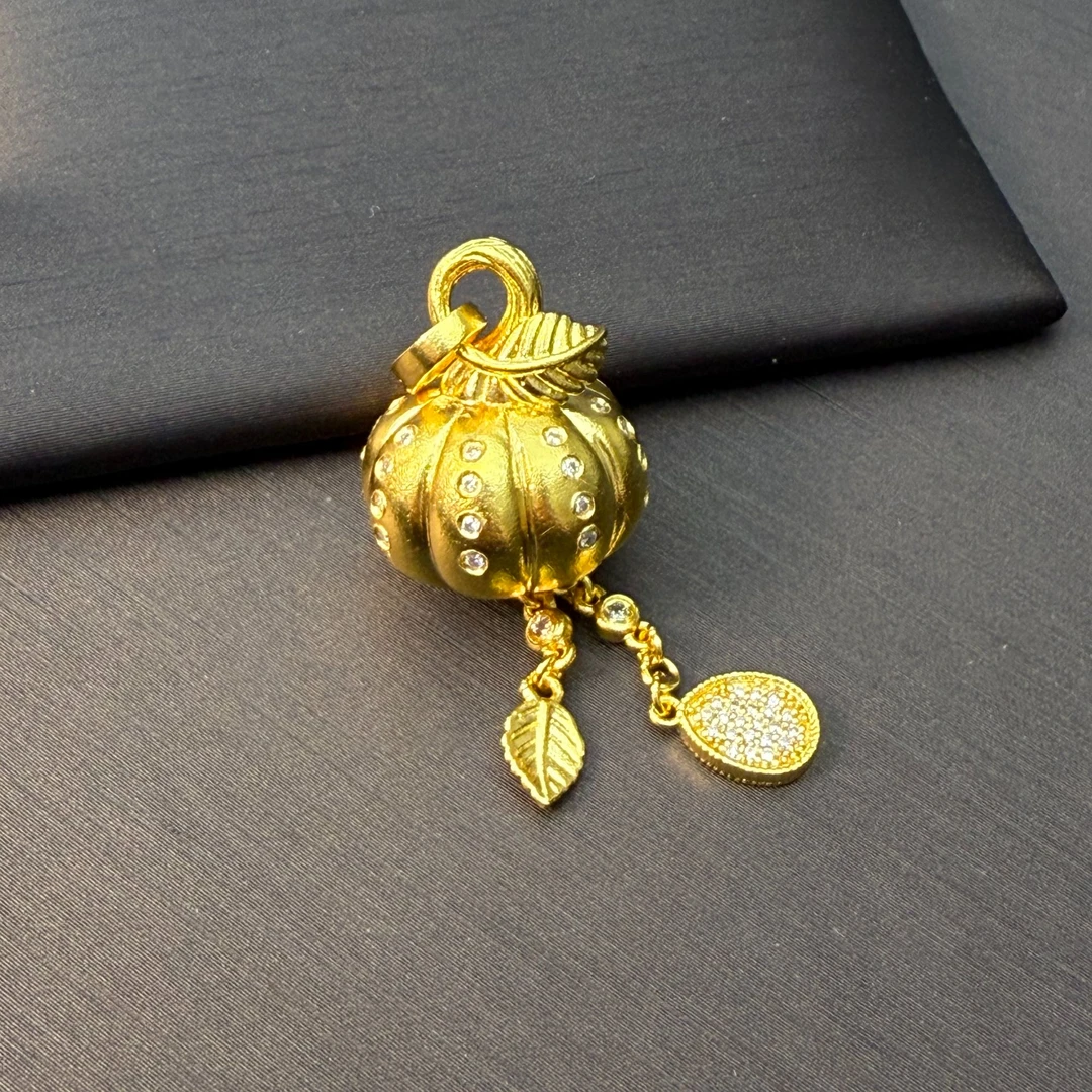 吊坠足银锆石 南瓜吊坠气质时尚