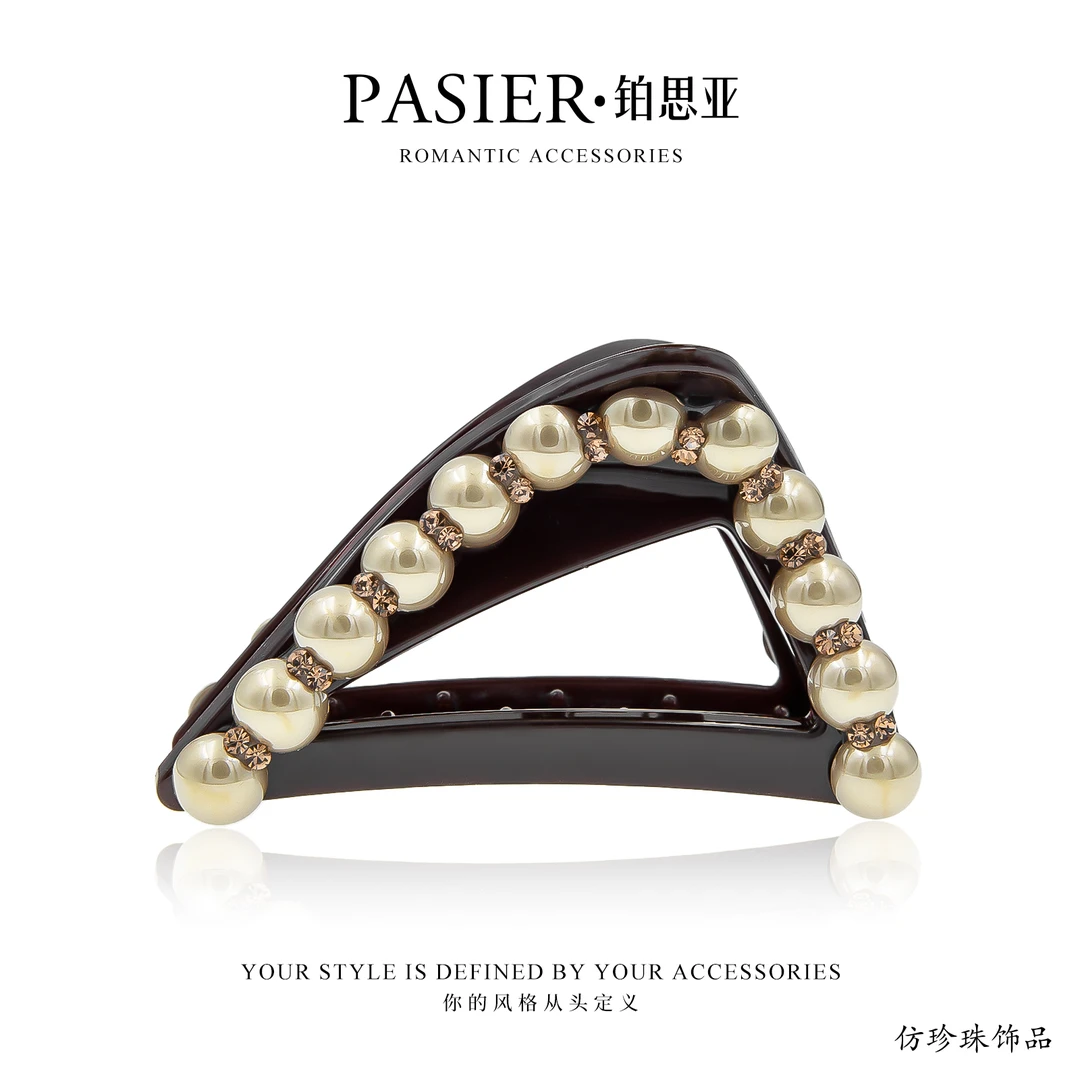 铂思亚 巴黎王妃 八厘米复古轻奢优雅法式抓夹FB2459