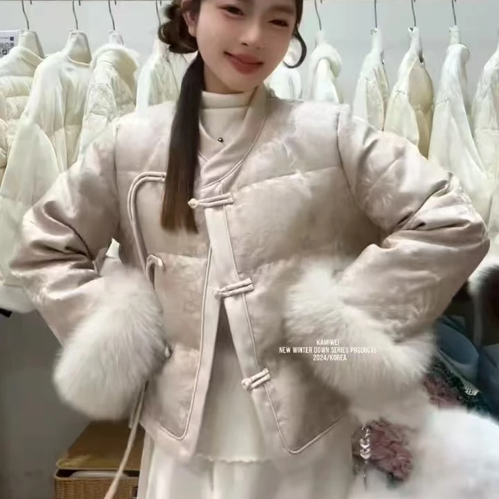 205流苏新中式国风棉服冬季显瘦气质减龄百搭I中长款加厚夹棉外套