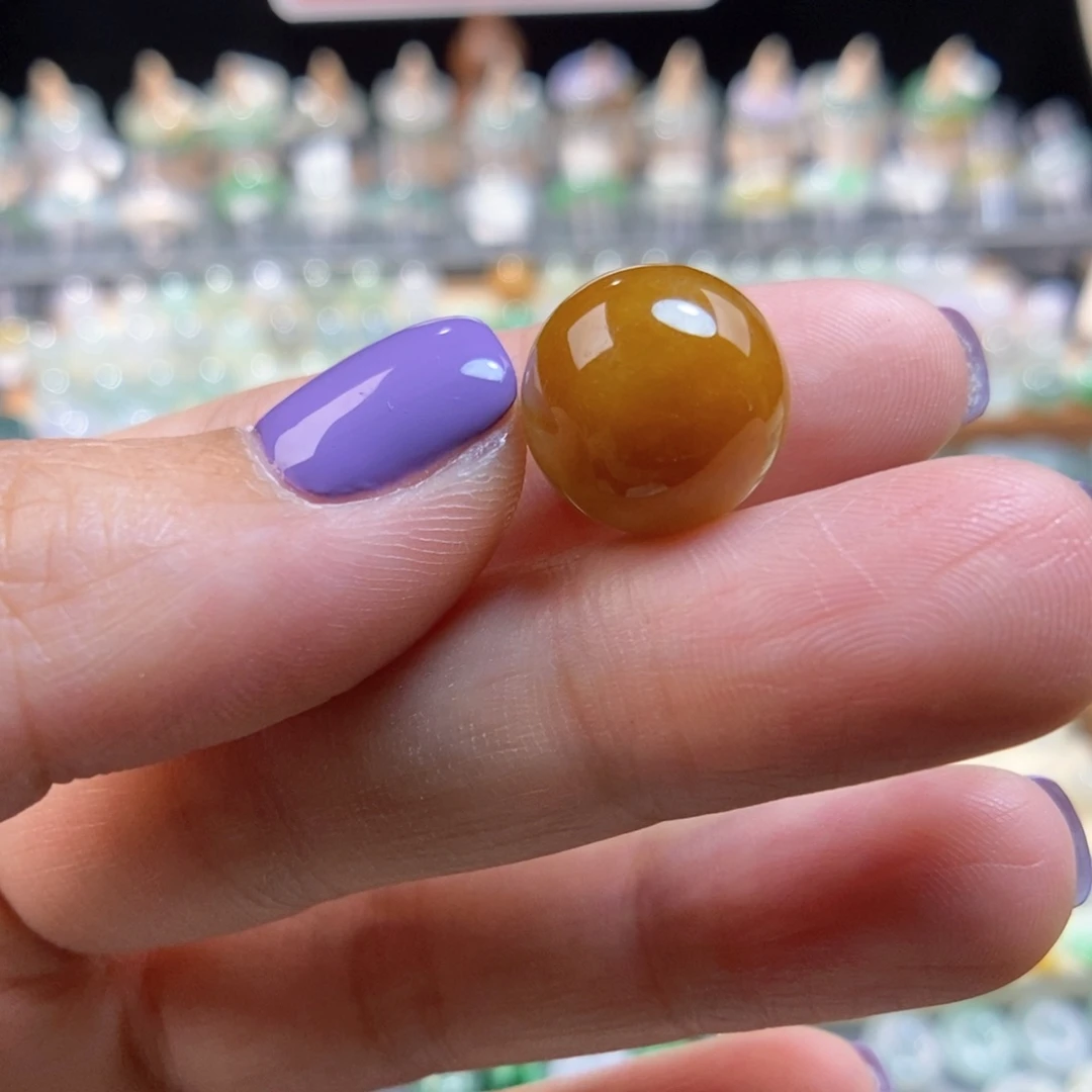 翡翠未镶嵌颈饰13.8黄珠