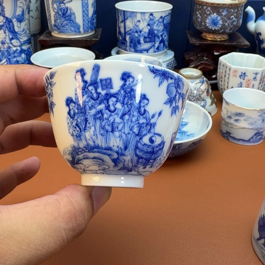 威***穷杯子景德镇全手工手绘陶瓷