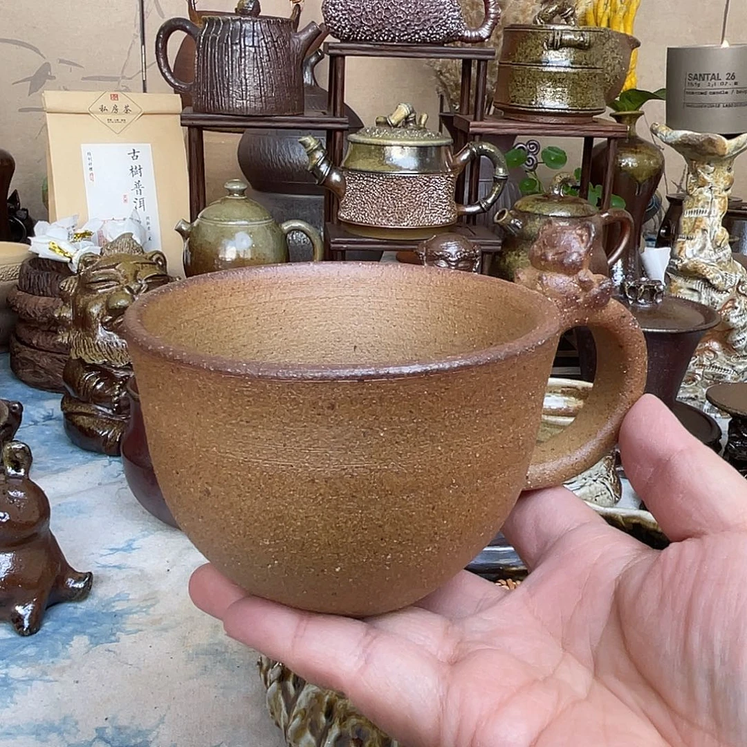 柴烧火山泥马克杯