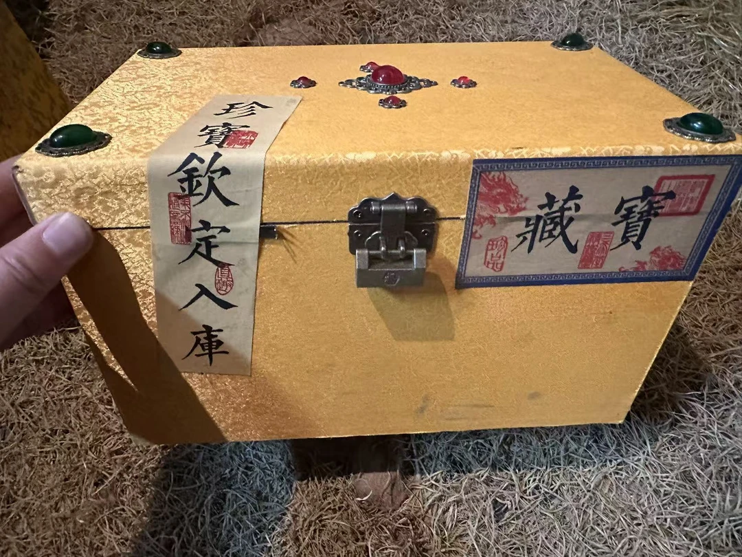 黄木箱子小珠珠——流水摆件