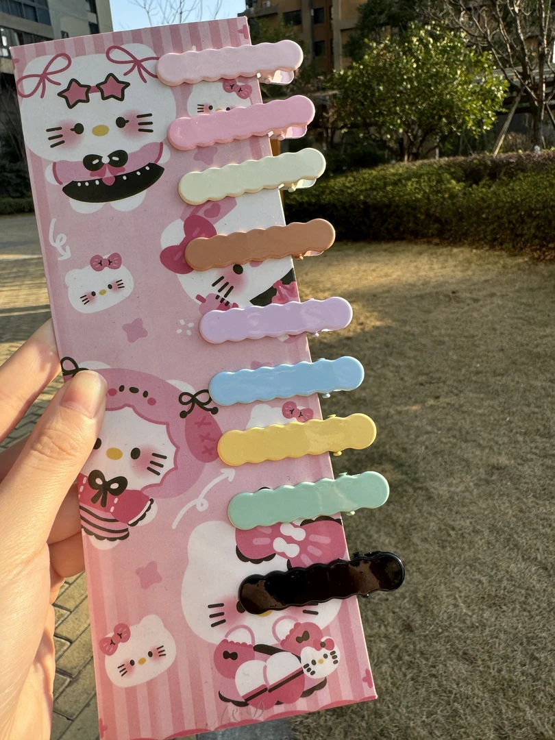 100个装 亮面亮油有5cm痕毛毛虫发夹底夹diy首选发饰儿童批发发夹