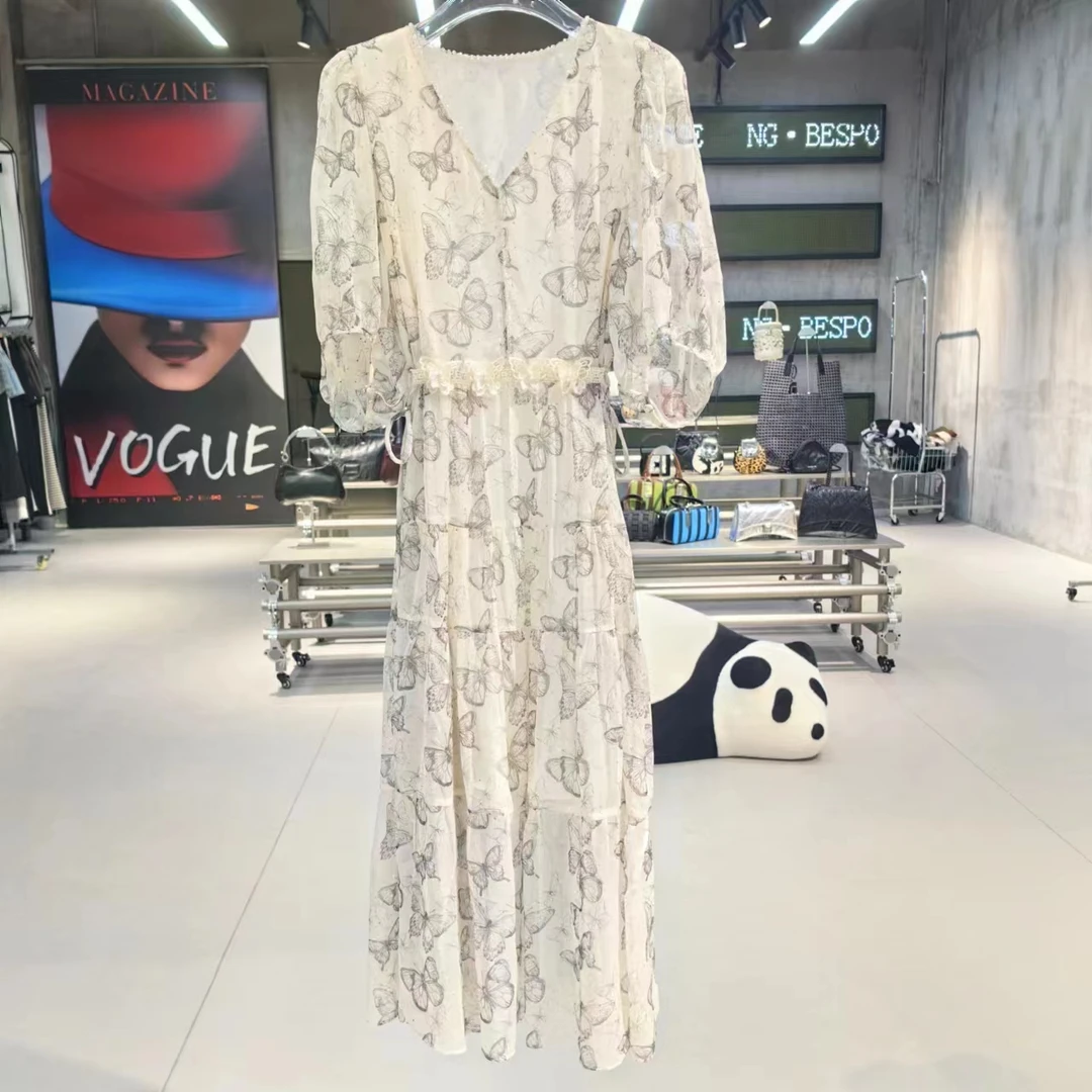 新款碎花气质法式夏季女装连衣裙子236-133