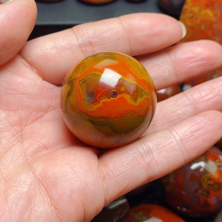 玛瑙/玉髓战国红玛瑙挂件未镶嵌蜜*