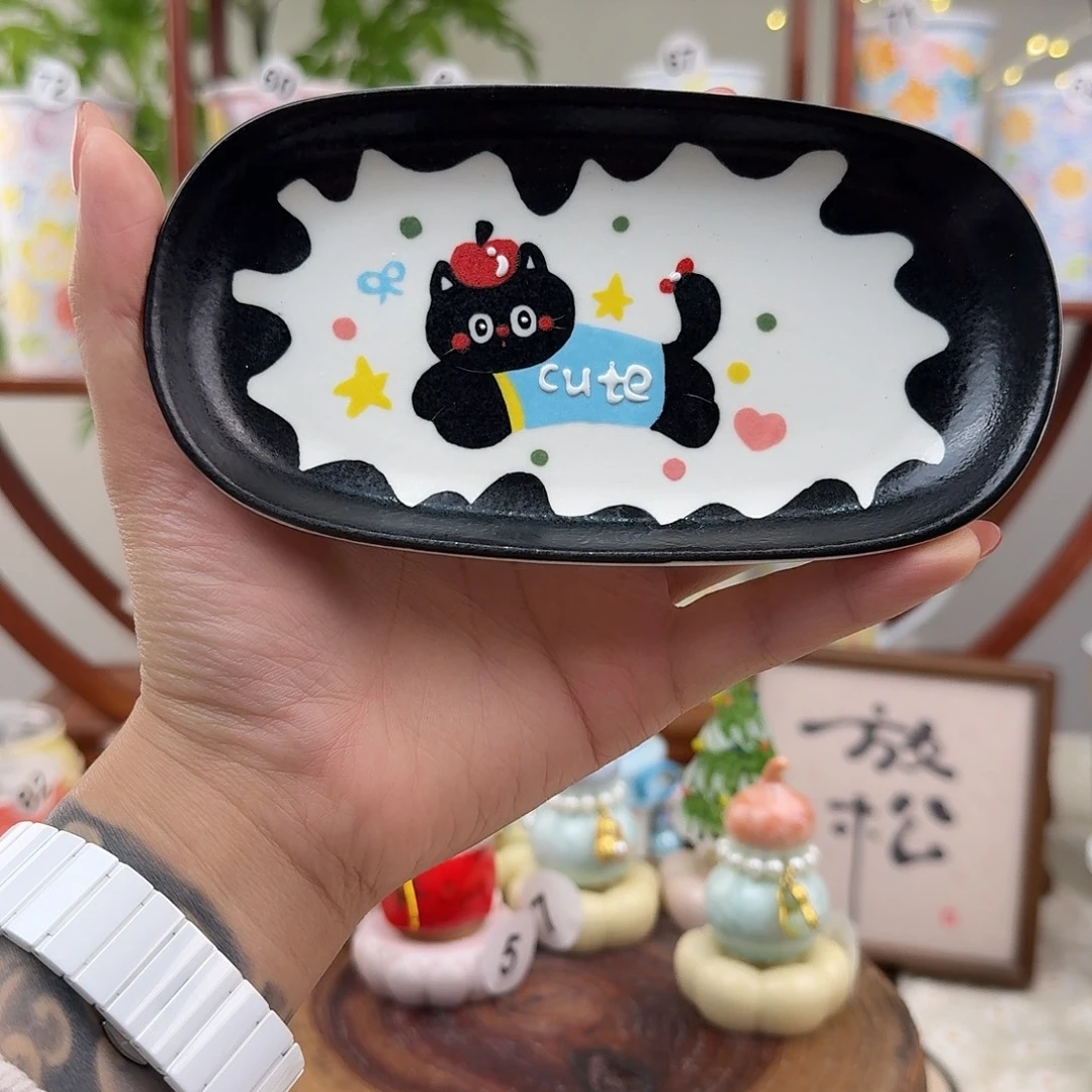 陶摆件27景德镇手绘高温釉下彩